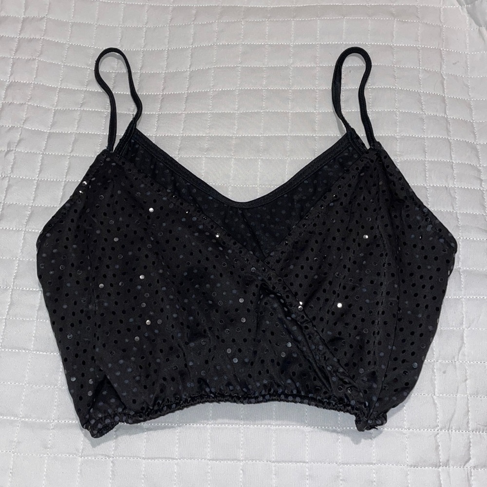 Black sequin top